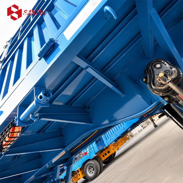Blue 4 Axle Vertical Fence Plate Semi Trailer Stake Fence Semi-Trailer / New / Refurbished Fence Semi-Trailer