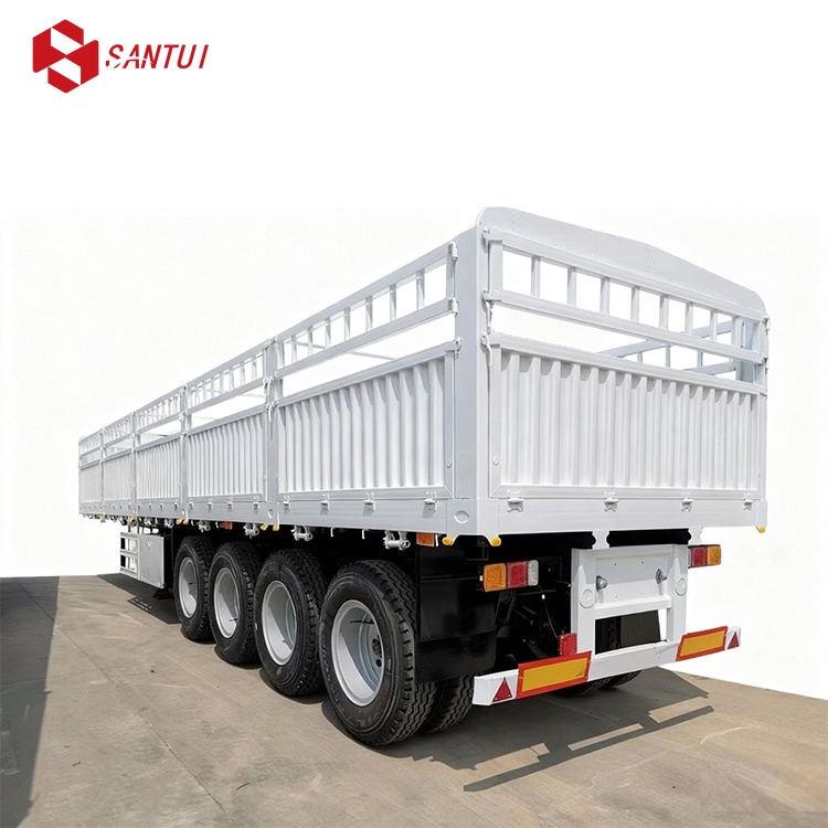 2/3/4 axles Fence Cargo Semi Trailer