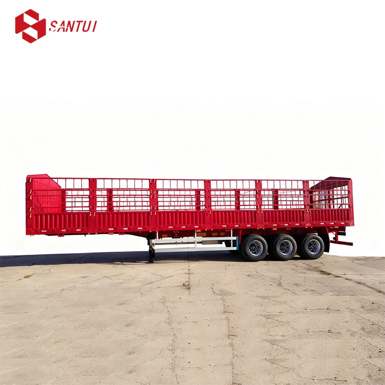 2/3/4 axles Fence Cargo Semi Trailer