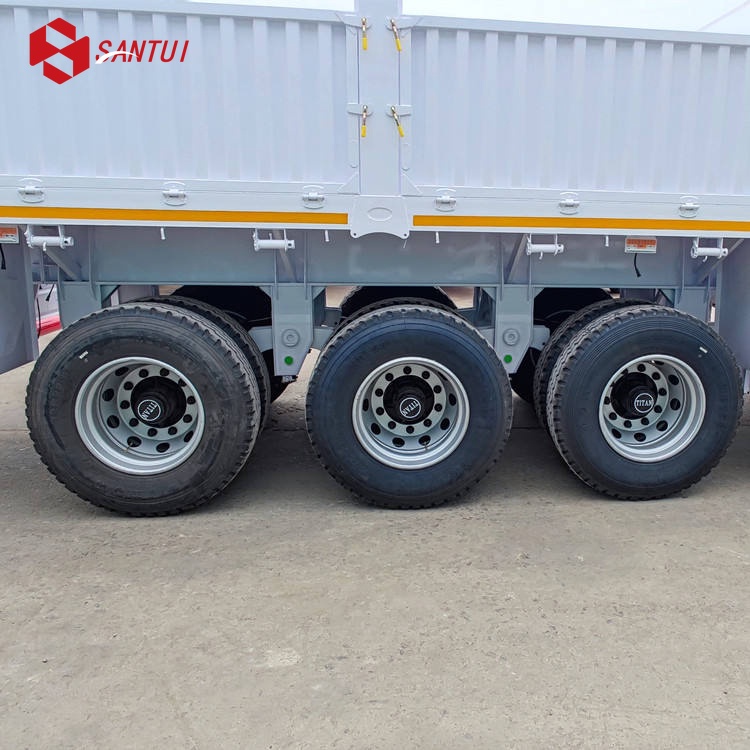 60 Ton 3-Axle Drop Side Wall Fence Semi Trailer with Steel Material