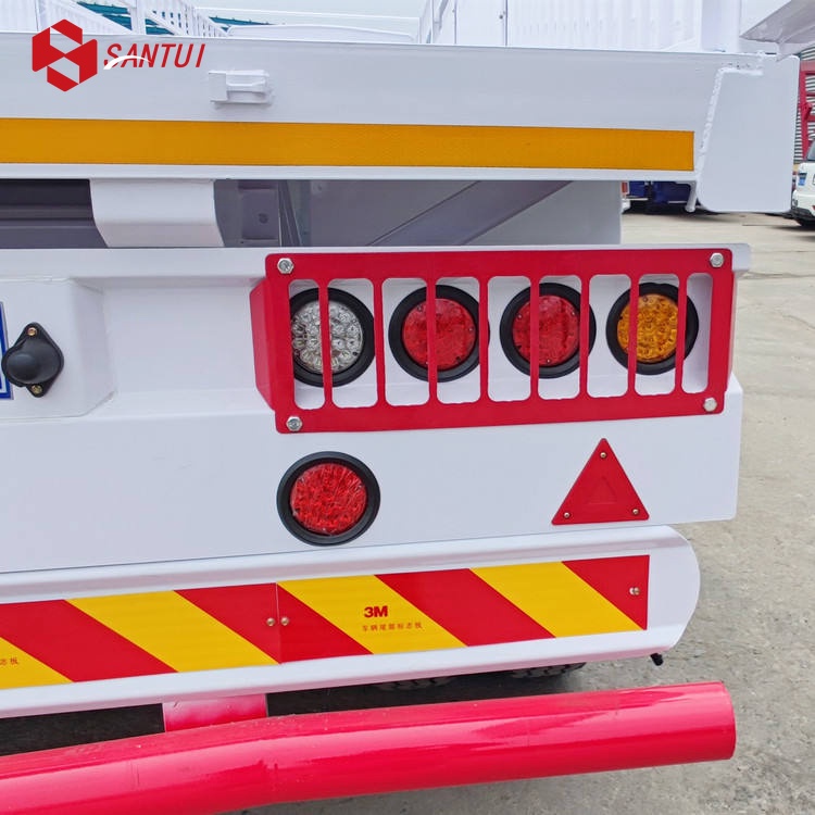 60 Ton 3-Axle Drop Side Wall Fence Semi Trailer with Steel Material