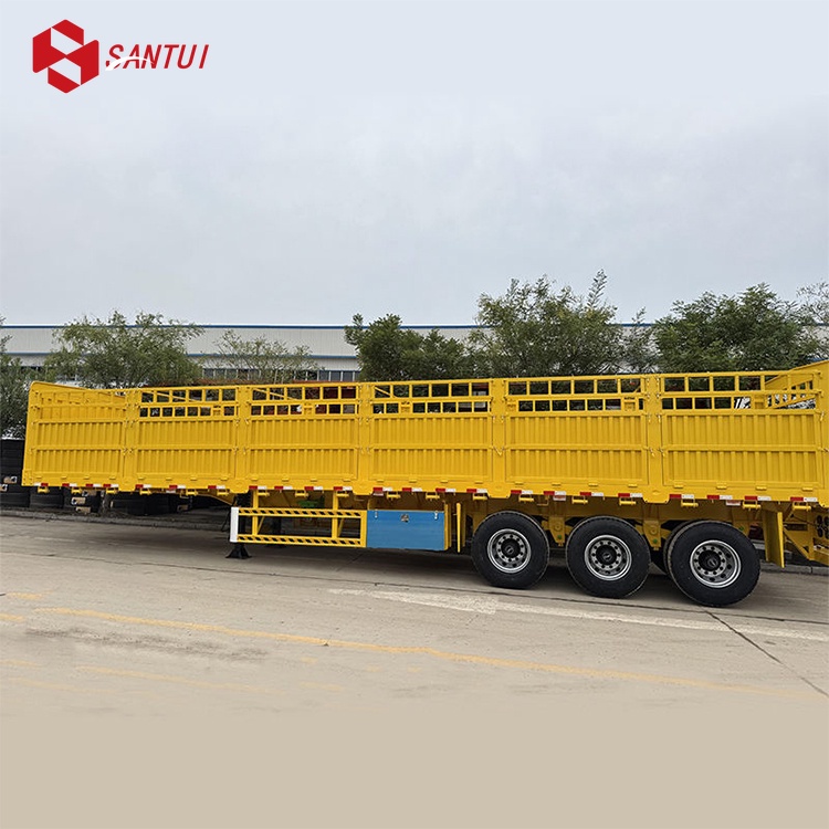 Factory Price 3 Axle 40ft Fence Cargo Truck Trailer