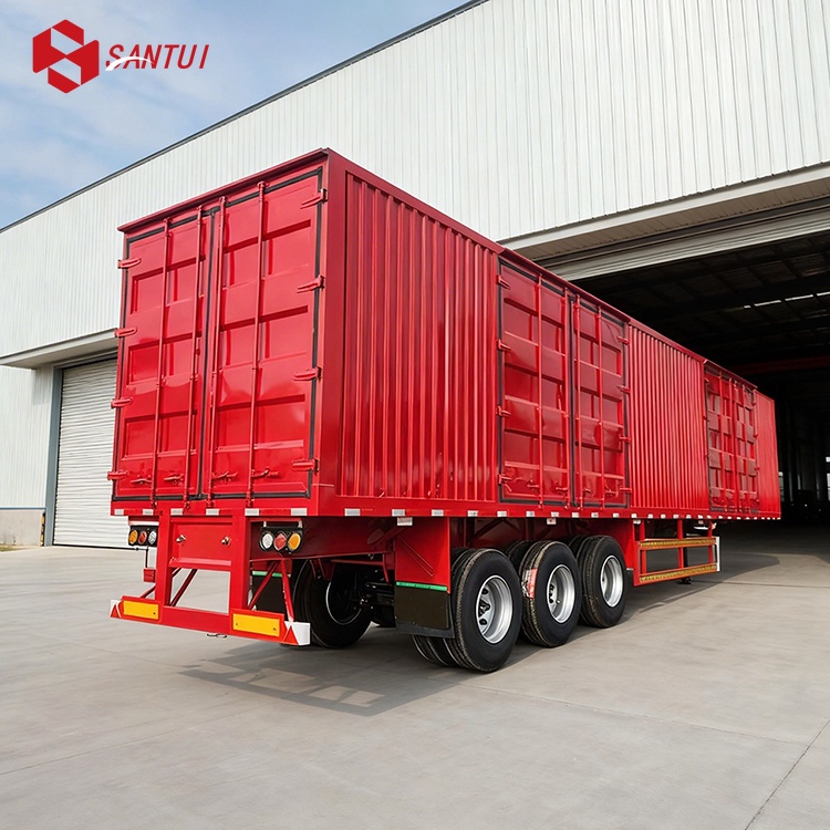 Factory Direct Sale 3 Axles 13m Steel Semi-Trailer Dry Van Enclosed Cargo Trailer Truck Trailers