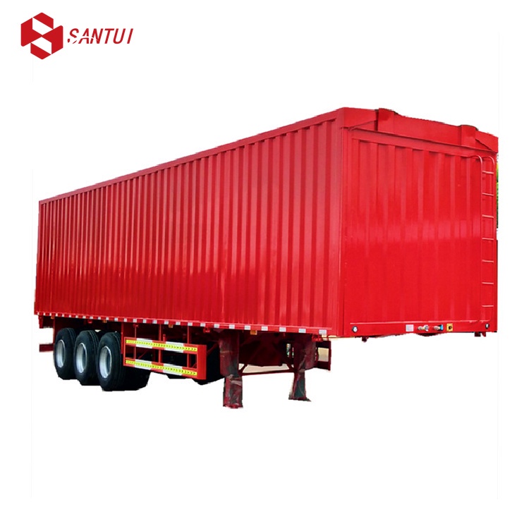 Factory Direct Sale 3 Axles 13m Steel Semi-Trailer Dry Van Enclosed Cargo Trailer Truck Trailers