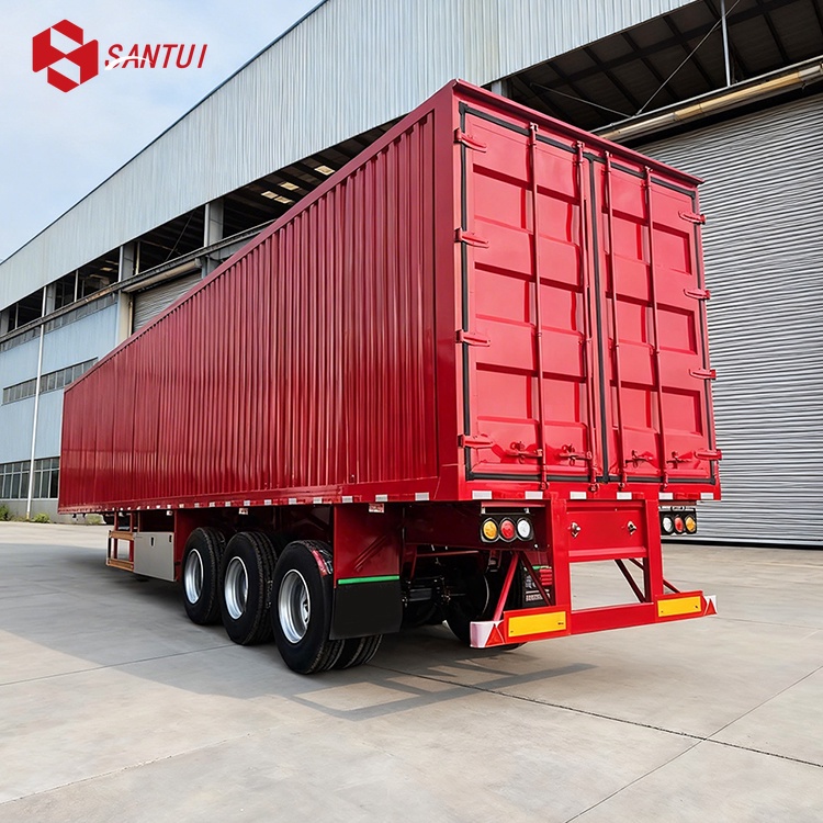 Factory Direct Sale 3 Axles 13m Steel Semi-Trailer Dry Van Enclosed Cargo Trailer Truck Trailers