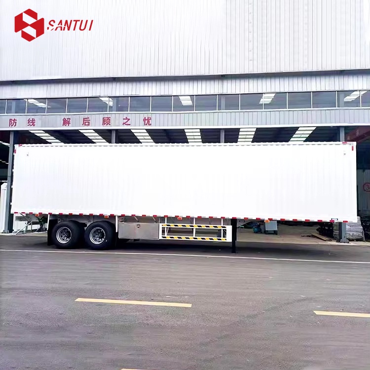 2/3/4 Axle 60 Tons Side Curtain Side Open Container Truck Transporting Cargo Dry Van Box Side Curtain Semi Trailer