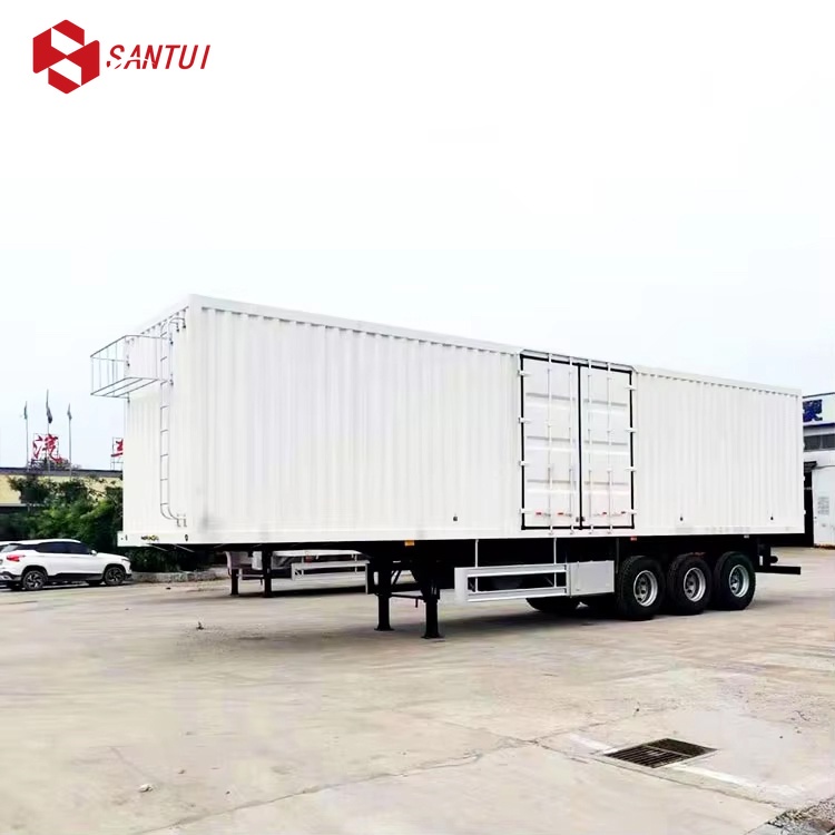 2/3/4 Axle 60 Tons Side Curtain Side Open Container Truck Transporting Cargo Dry Van Box Side Curtain Semi Trailer