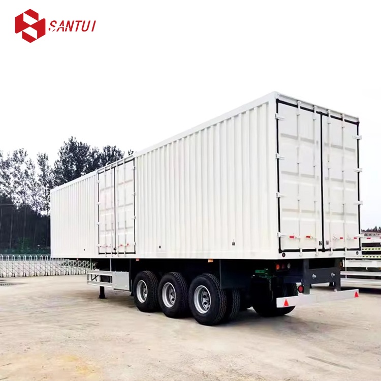 2/3/4 Axle 60 Tons Side Curtain Side Open Container Truck Transporting Cargo Dry Van Box Side Curtain Semi Trailer