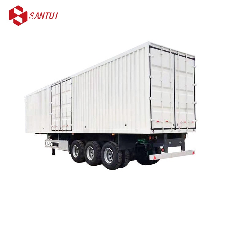 2/3/4 Axle 60 Tons Side Curtain Side Open Container Truck Transporting Cargo Dry Van Box Side Curtain Semi Trailer
