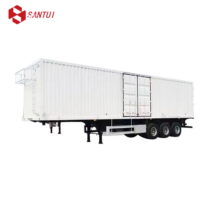 2/3/4 Axle 60 Tons Side Curtain Side Open Container Truck Transporting Cargo Dry Van Box Side Curtain Semi Trailer