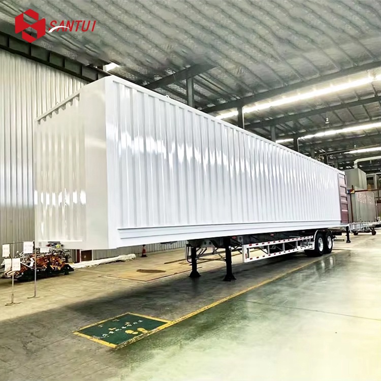 2/3/4 Axle 60 Tons Side Curtain Side Open Container Truck Transporting Cargo Dry Van Box Side Curtain Semi Trailer