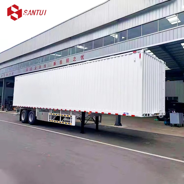 2/3/4 Axle 60 Tons Side Curtain Side Open Container Truck Transporting Cargo Dry Van Box Side Curtain Semi Trailer