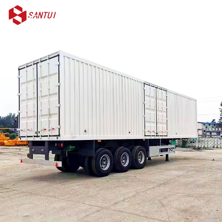 2/3/4 Axle 60 Tons Side Curtain Side Open Container Truck Transporting Cargo Dry Van Box Side Curtain Semi Trailer