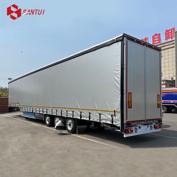 3‑axle 20ft/40ft Van Semi‑trailer / Van Truck Tri Axle Box Type Steel Food Container Transport Semi Trailer