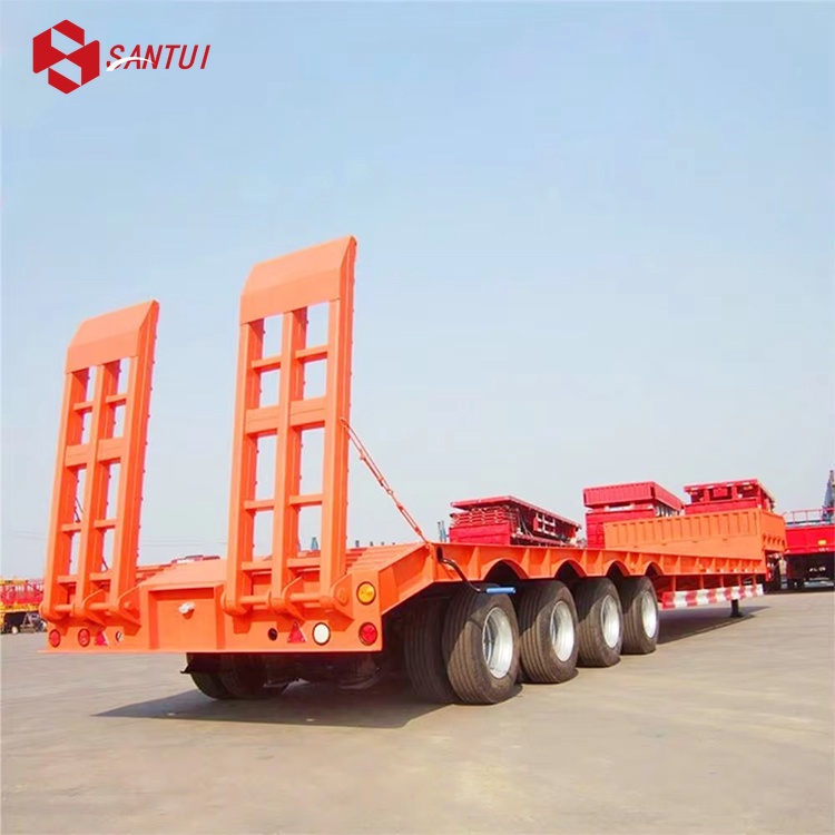 New / Refurbished 3/4 Axle Steel Flatbed Lowboy Semi-Trailer