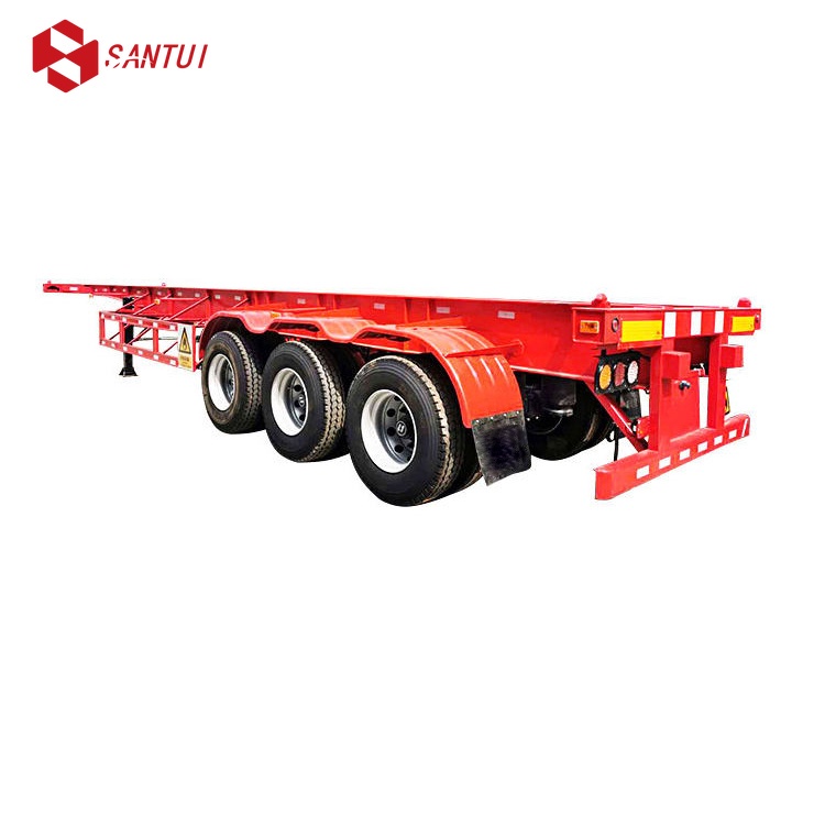 20-40 Ton Steel 3Axle Chassis Skeleton Skeletal Semi-Trailer