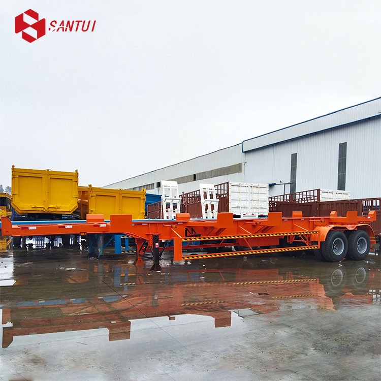 2/3/4 Axles 40 Feet Container Transport Skeletal Chassis Semi Truck Skeleton Trailer
