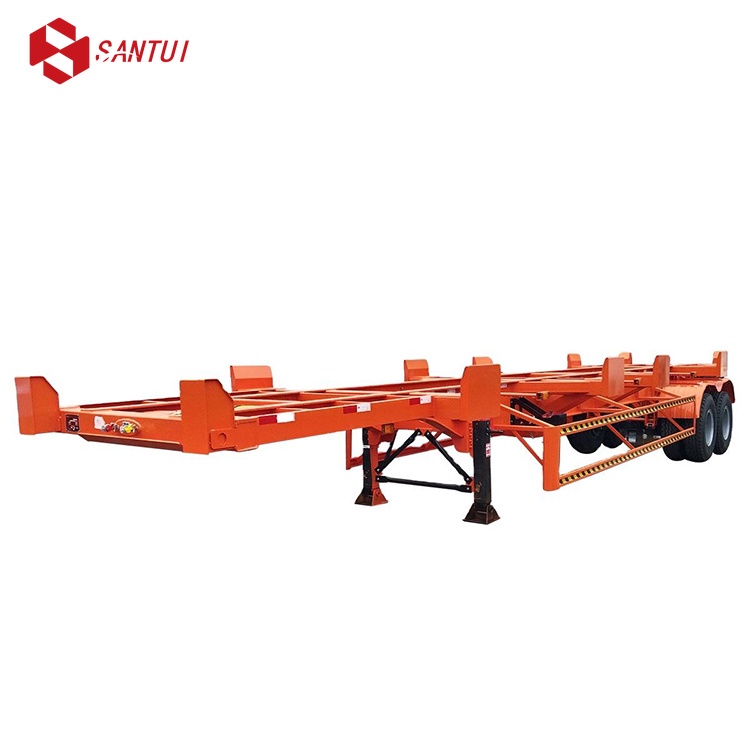 2/3/4 Axles 40 Feet Container Transport Skeletal Chassis Semi Truck Skeleton Trailer