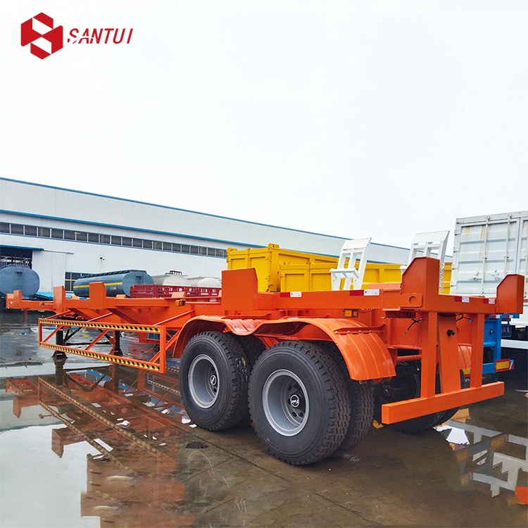 2/3/4 Axles 40 Feet Container Transport Skeletal Chassis Semi Truck Skeleton Trailer