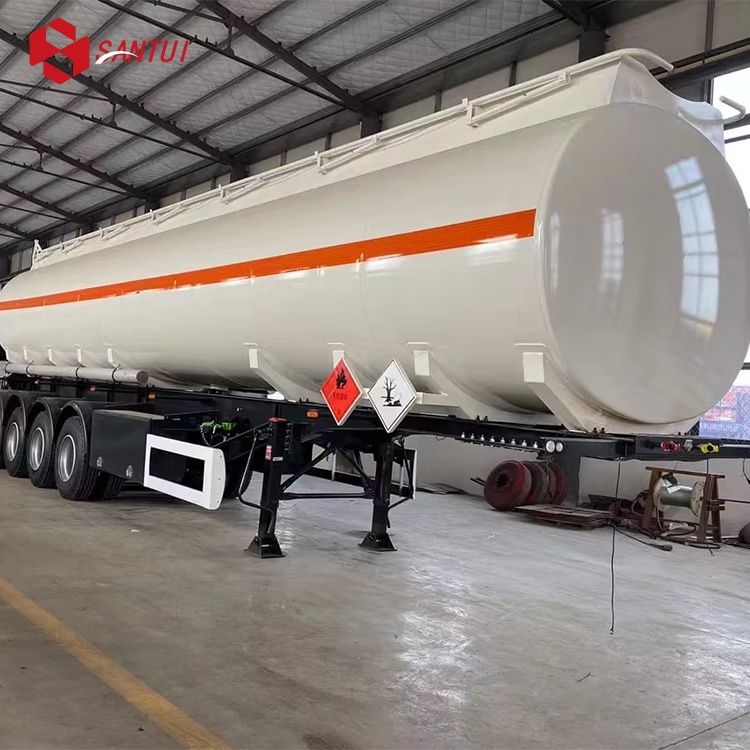 45000L Steel Transport Tank Semi Trailer 45 M3 Tanker Trailer Chemical Liquid Transport Tanker Trailer