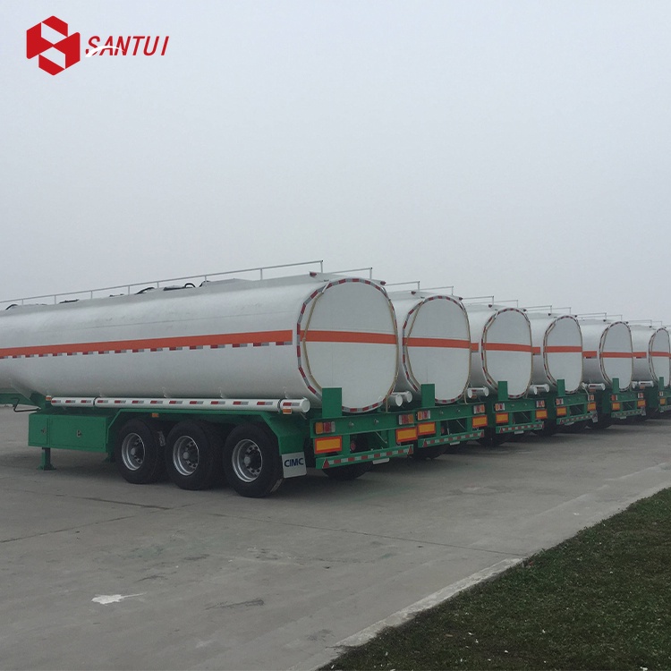 Customized Aluminum Alloy Fuel Tanker Semi Trailer / 2/3/4 Axles Tanker Semi Trailer