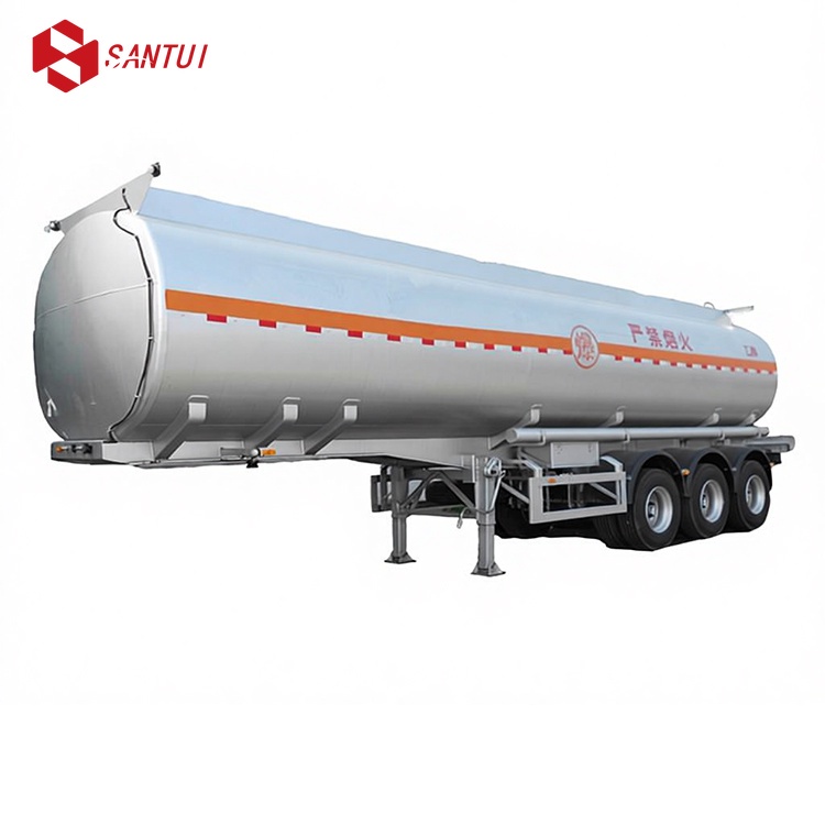 Customized Aluminum Alloy Fuel Tanker Semi Trailer / 2/3/4 Axles Tanker Semi Trailer