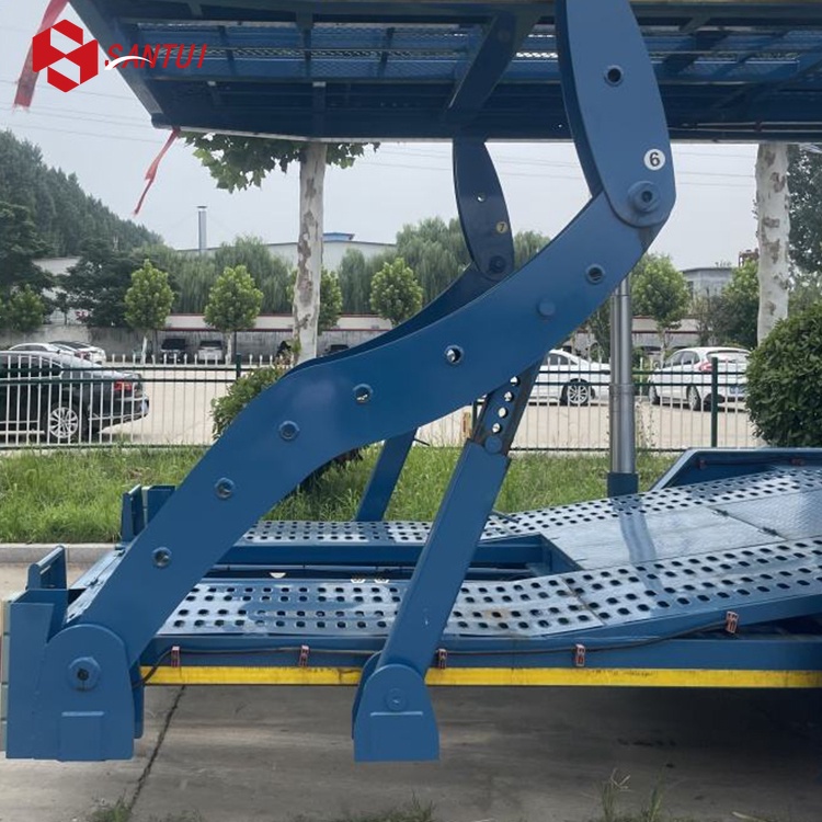 Double Floor Steel Chassis 2 Axle Auto Car Carrier Semi Trailer