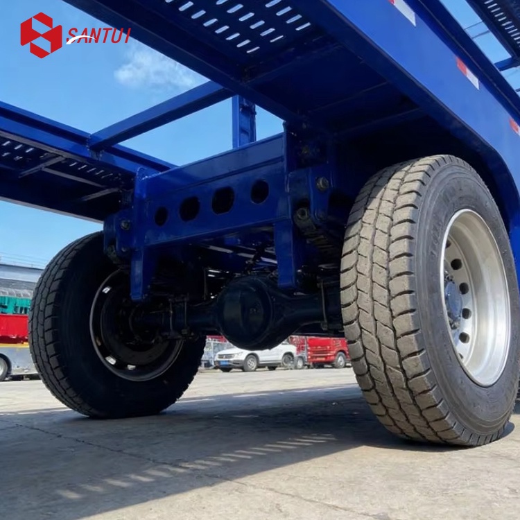 20m Steel Car Carrier Transport Semi Trailer / 2-Axles Car Transporter Trailer