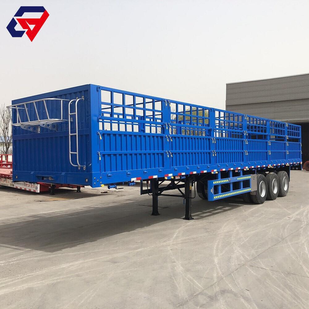 Fence Semi Trailer 60 Tons Cargo Transport Trailers