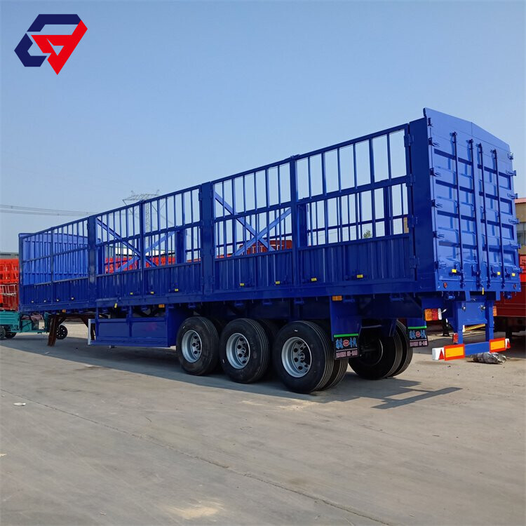 Fence Semi Trailer 60 Tons Cargo Transport Trailers