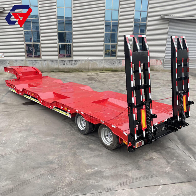 2 Axle 50 Ton Low Bed Semi Trailer