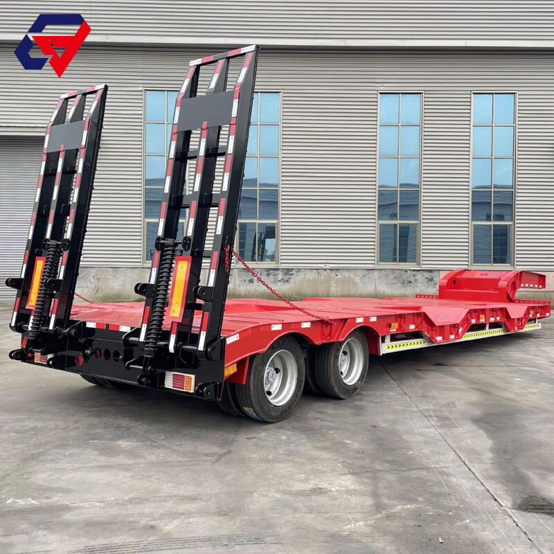 2 Axle 50 Ton Low Bed Semi Trailer