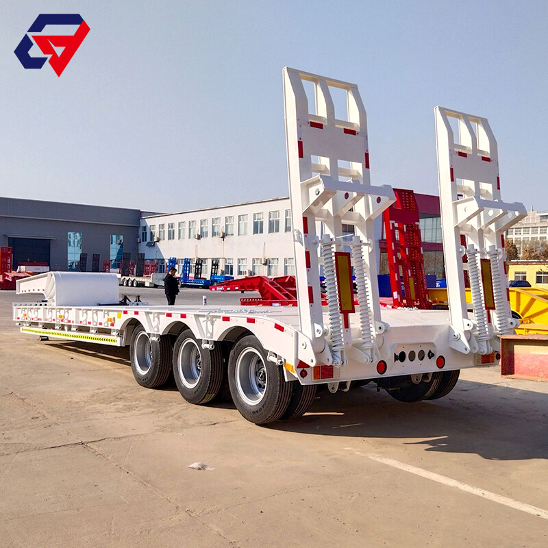 Previous Next 3 Axle 60 Tons Low Bed Semi-Trailer