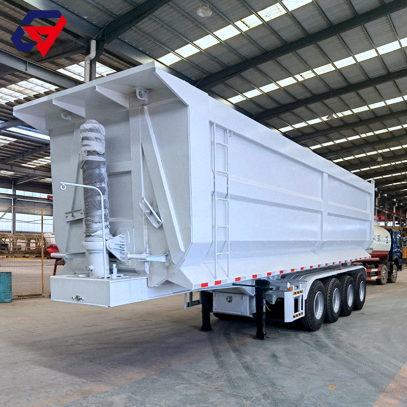 3 Axles 80 Tons U Shape Tipper Semi Trailer