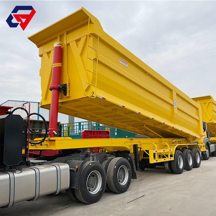 3 Axles 80 Tons U Shape Tipper Semi Trailer