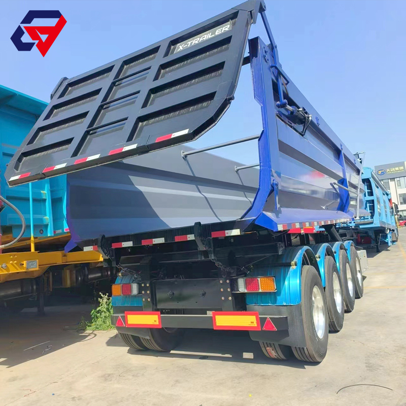 3 Axles 80 Tons U Shape Tipper Semi Trailer