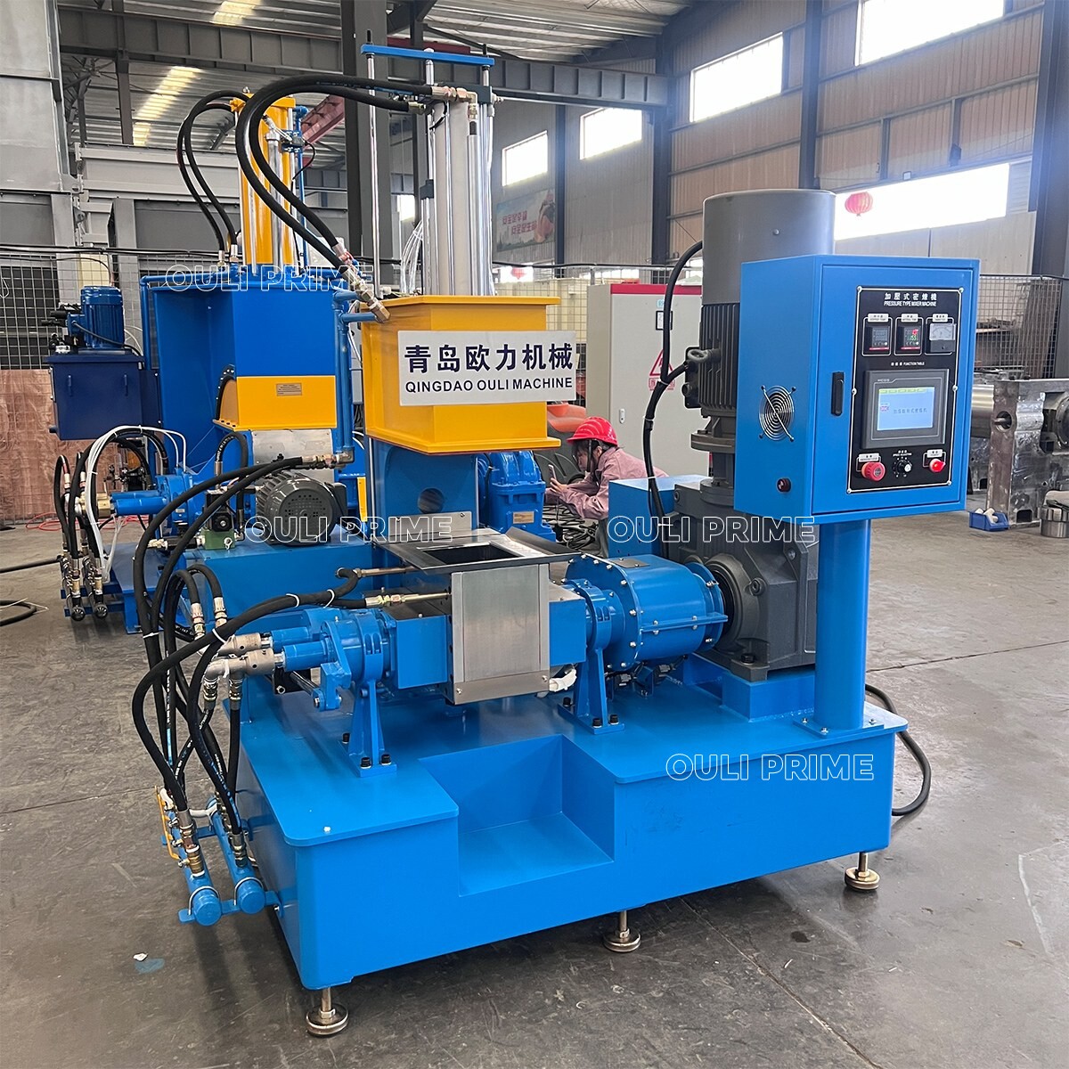 Pneumatic Pressure Rubber Dispersion Rubber Kneader Mixer Machine