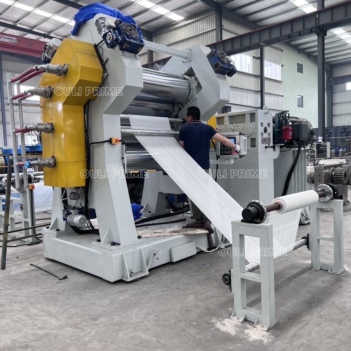 4 roll rubber calender machine / rubber sheet making machine