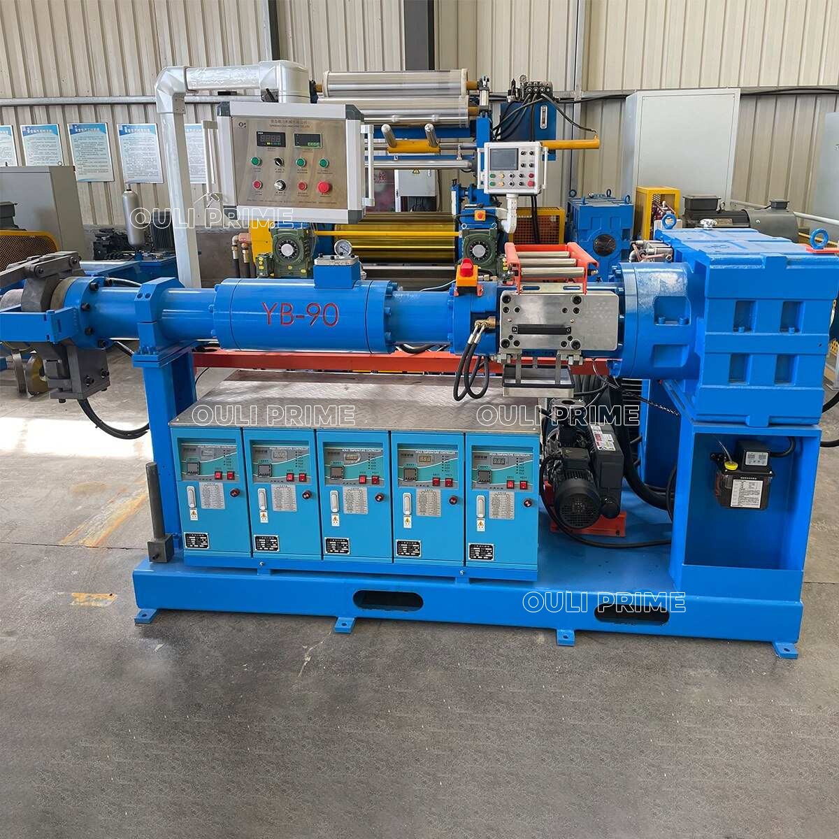Hot Feed Type Rubber Extruding Extrusion Machine / Rubber Extruder