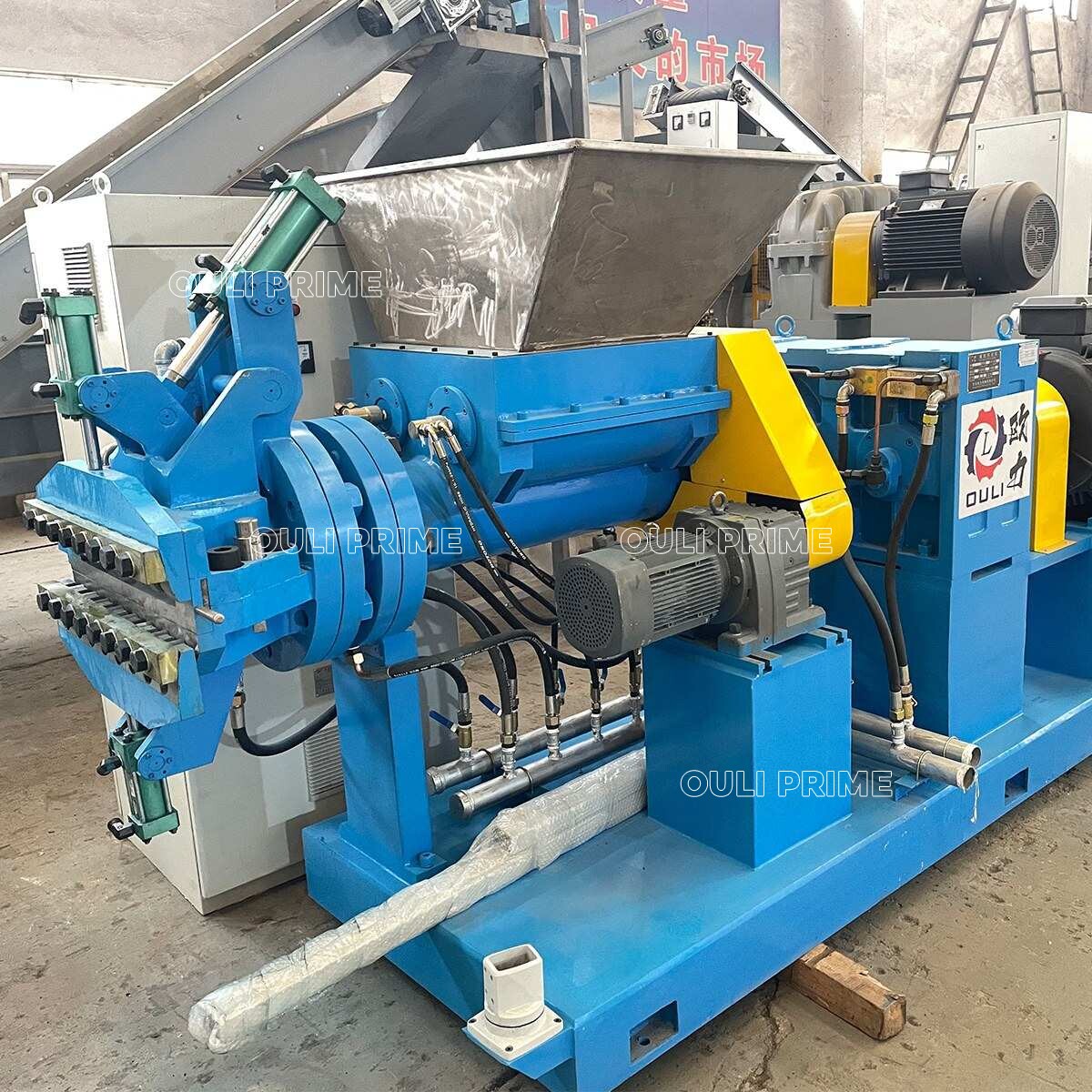 Hot Feed Type Rubber Extruding Extrusion Machine / Rubber Extruder