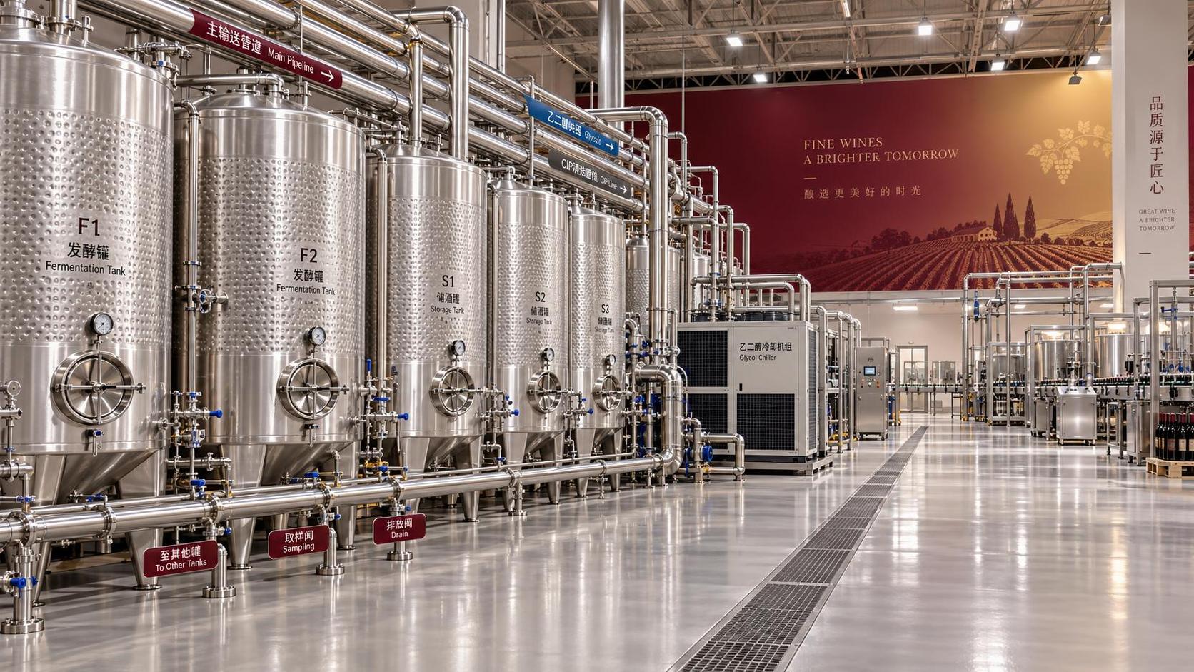 How much does a complete wine production line cost to expand later?