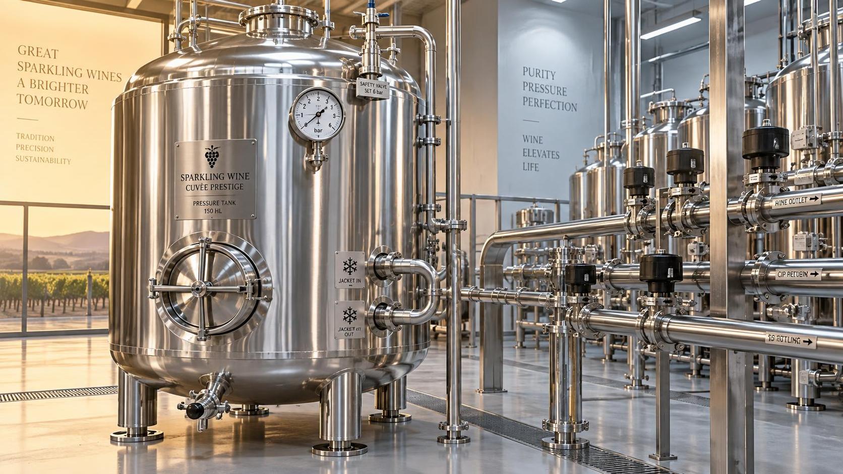 Why pressure-rated sparkling wine tanks cost more than standard tanks