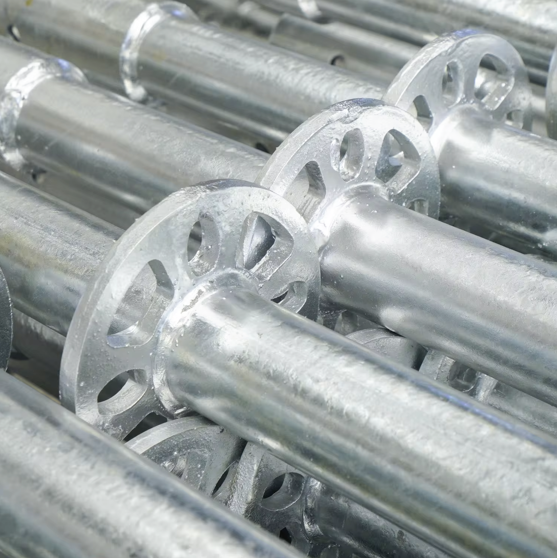 Finished metal disc scaffolding