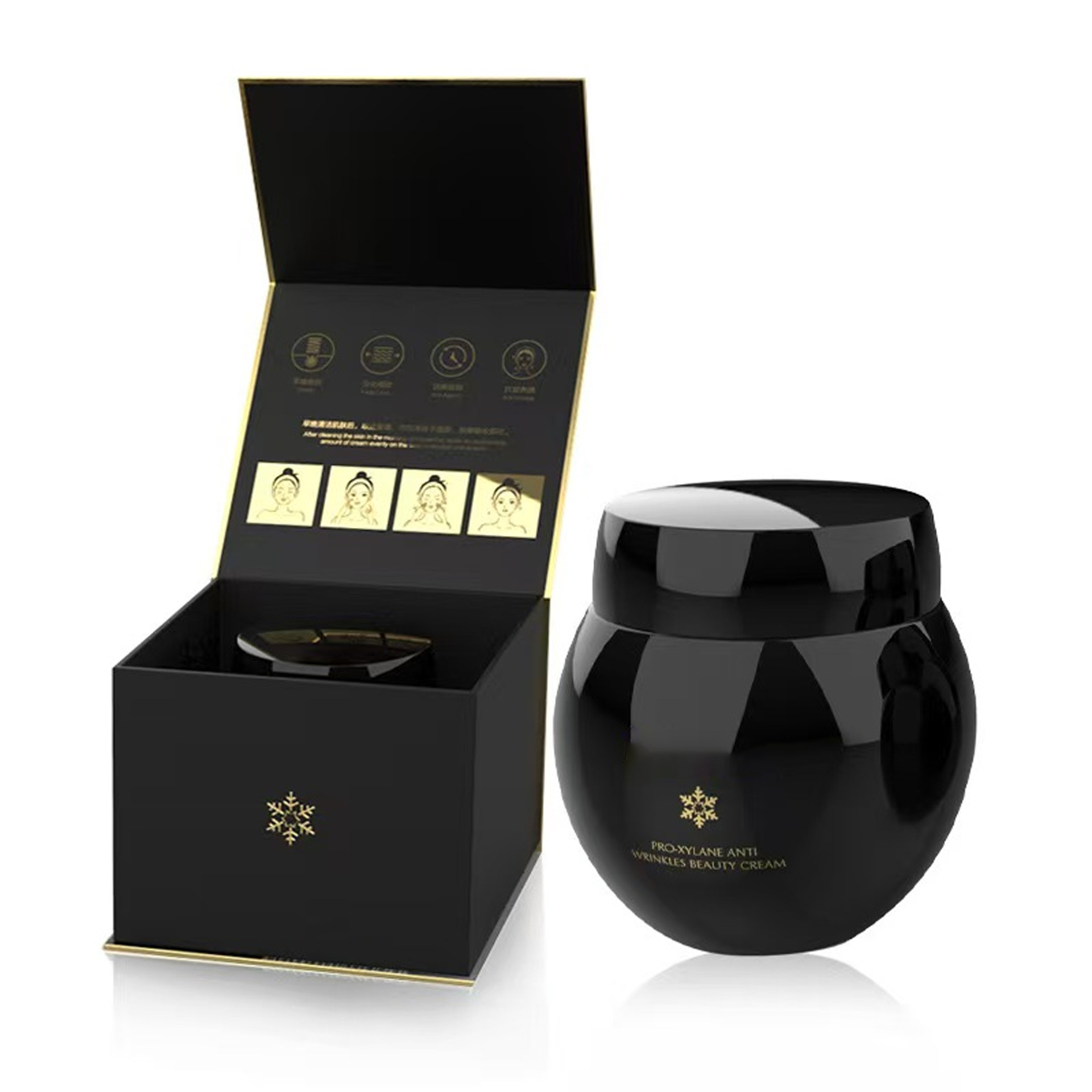 Black Bandage Anti-Wrinkle Firming Cream with Poceine, Reduces Fine Lines and Provides Hydration and Moisturization