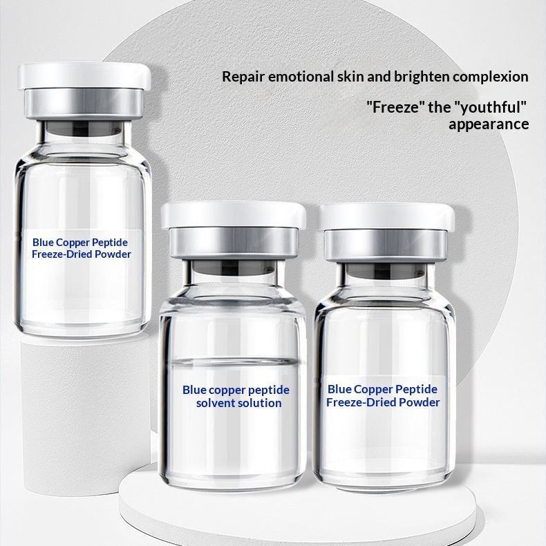 Blue copper peptide freeze-dried powder is used for facial soothing, softening, moisturizing, firming, and removing red blood streaks on sensitive skin Blue copper peptide freeze-dried powder is used for facial soothing, softening, moisturizing, firming, and removing red blood streaks on sensitive skin