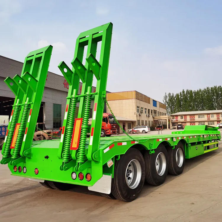 Lowboy Lowbed Trailer Loader Lowbed Truck Low Bed Trailer Low Platform Semi-Trailer