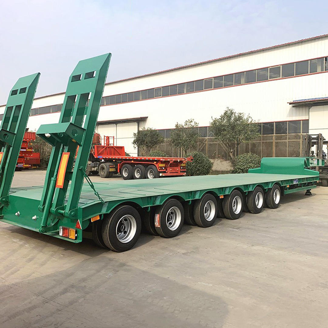 Lowboy Lowbed Trailer Loader Lowbed Truck Low Bed Trailer Low Platform Semi-Trailer