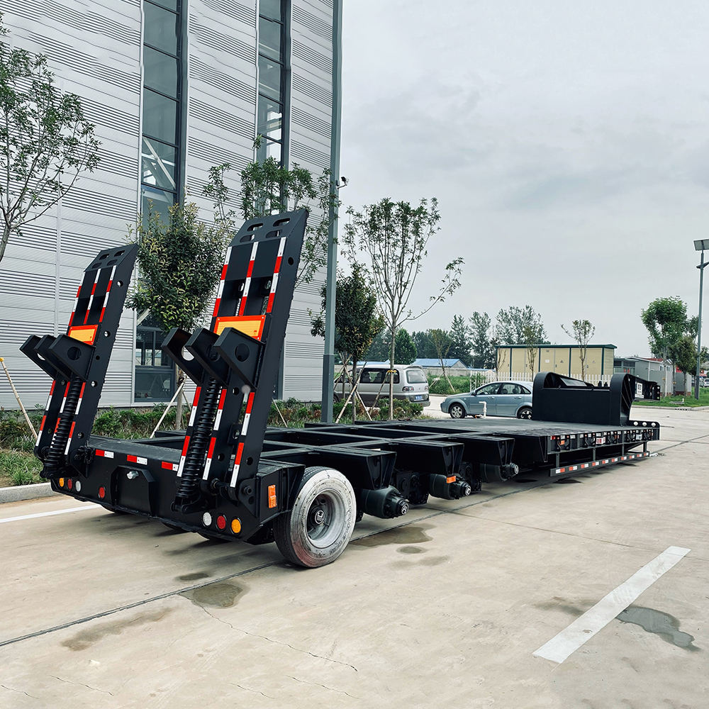 Lowboy Lowbed Trailer Loader Lowbed Truck Low Bed Trailer Low Platform Semi-Trailer