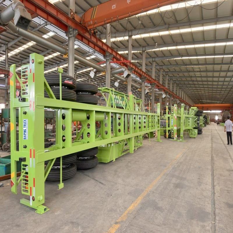 2 3 Axles 20 ft Container Skeleton Semi-trailer for Sale
