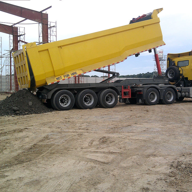 3-axle dump semi-trailer